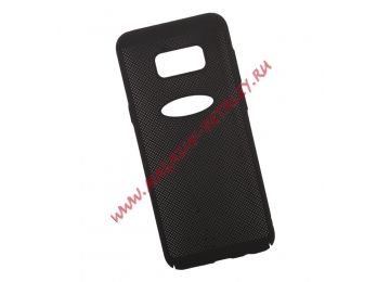 Защитная крышка для Samsung S8 Plus"LP" Сетка Soft Touch (черная) европакет