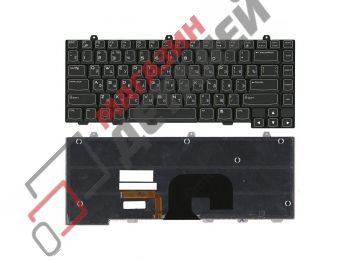 Клавиатура для ноутбука Dell Alienware M14X черная с подсветкой