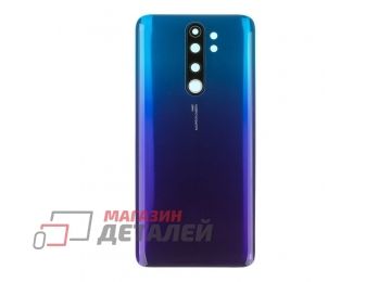 Задняя крышка для Xiaomi Redmi Note 8 Pro со стеклом камеры (синий)