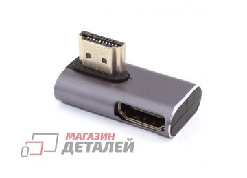 Переходник HDMI угловой папа-мама вправо-вниз