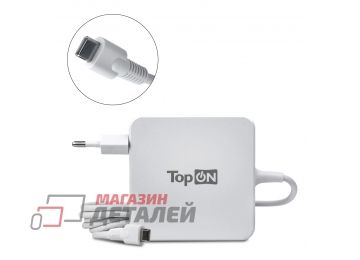 Блок питания (сетевой адаптер) TopON TOP-UC100W 5-20V 2.25A 100W Type-C Quick Charge 3.0 белый в розетку