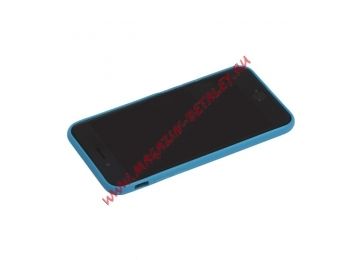 Защитная крышка Leather TPU Case для Apple iPhone 7 голубая