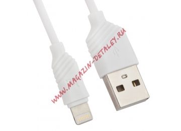 USB кабель HOCO X6 Khaki Lightning Charging Cable L=1M белый