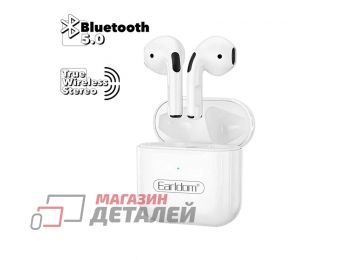Bluetooth гарнитура Earldom 2 BT 5.0, вкладыши (белая)