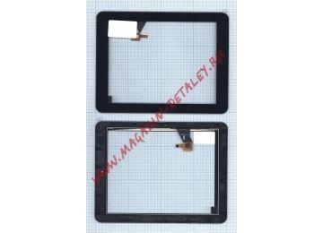 Сенсорное стекло (тачскрин) для Explay M2 3G / Explay D8.2 3G (080209-01A-V1) черное с рамкой