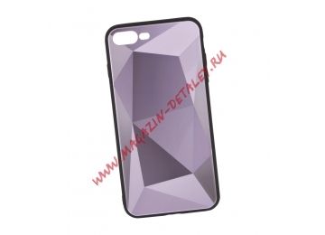 Защитная крышка "LP" для iPhone 7 Plus/8 Plus "Diamond Glass Case" (фиолетовый бриллиант/коробка)
