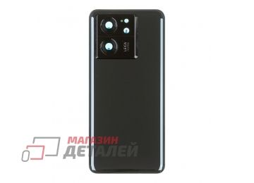 Задняя крышка для Xiaomi 13T, 13T Pro со стеклом камеры (черный)