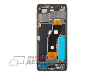 Дисплей (экран) в сборе с тачскрином для Tecno Spark Go 2024 (BG6) черный с рамкой (Premium LCD)