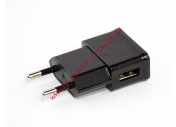 Блок питания (сетевой адаптер) 1 USB выход 1А черный BR OEM