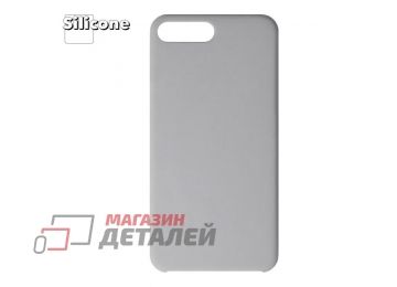Силиконовый чехол для iPhone 8 Plus, 7 Plus "Silicone Case" (серый)