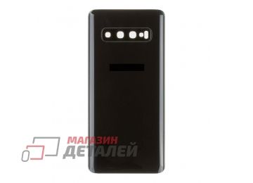 Задняя крышка для Samsung Galaxy S10 SM-G973F со стеклом камеры (черный)