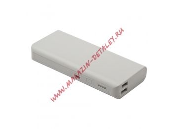 Универсальный внешний аккумулятор LP Li-ion 13000mAh + 2 USB выхода 1А + 2,1А серый, коробка
