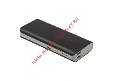 Универсальный внешний аккумулятор LP Li-ion 10000mAh + 2 USB выхода 1А + 2,1А черный, коробка