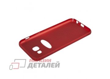 Защитная крышка для Samsung A5 2017 "LP" Сетка Soft Touch (красная) европакет