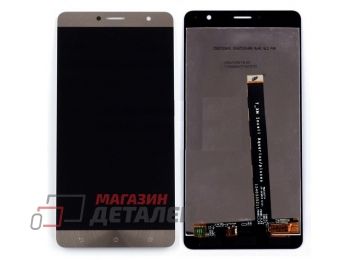 Дисплей (экран) в сборе с тачскрином для Asus ZenFone 3 Deluxe ZS550KL золотистый