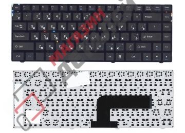 Клавиатура для ноутбука DNS Pegatron B14Y, Clevo W740 черная с рамкой