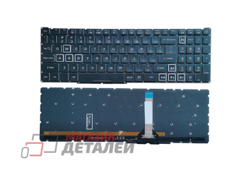 Клавиатура для ноутбука Acer Nitro AN515-45, AN515-56, AN515-57, AN517-41, AN517-57 черная с RGB подсветкой (стрелки в рамке)