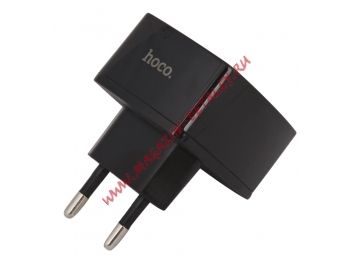 Блок питания (сетевой адаптер) HOCO C26 с 1 USB портом с функцией QuickCharge 3.0 черный