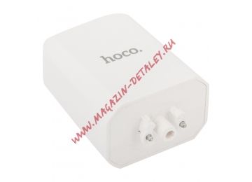 Блок питания (сетевой адаптер) HOCO C45 с 1 USB портом 2,4 A белый