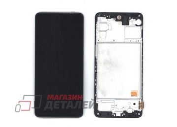 Дисплей (экран) в сборе с тачскрином для Samsung Galaxy M31s SM-M317F черный с рамкой (TFT-совместимый)