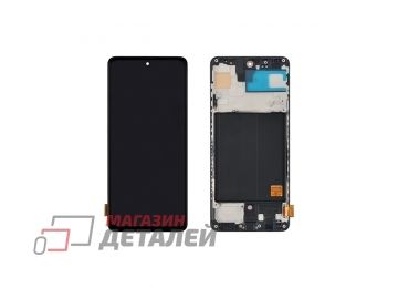 Дисплей (экран) в сборе с тачскрином для Samsung Galaxy A51 SM-A515F/DS черный с рамкой (OLED)
