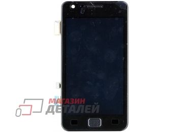 Дисплей (экран) в сборе с тачскрином для Samsung Galaxy S2 GT-I9100 черный (Premium SC LCD)