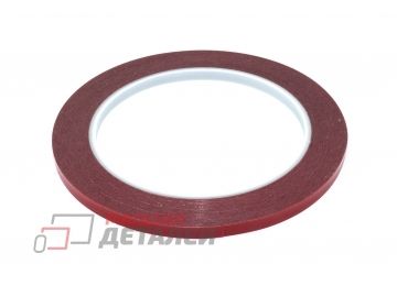 Скотч двусторонний вспененный AMAOE 0.3  мм, ширина 5 мм, 10 м, серый