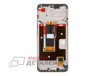 Дисплей (экран) в сборе с тачскрином для Realme C31 (RMX3501) черный с рамкой (Premium LCD)