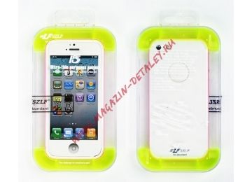 Защитная крышка для iPhone 5/5s/SE "LF" (белая/фиолетовый/упаковка прозрачный бокс)