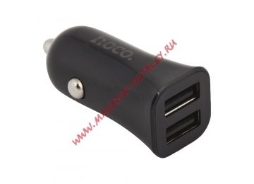 Автомобильная зарядка HOCO Z12 Elite Dual USB Car Charger 2 USB выхода 2,4A черная