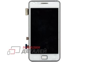 Дисплей (экран) в сборе с тачскрином для Samsung Galaxy S2 GT-I9100 белый (Premium SC LCD)