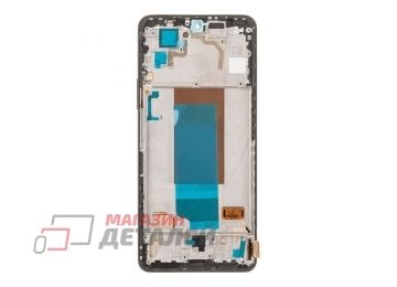 Дисплей (экран) в сборе с тачскрином для Xiaomi POCO F4 черный с рамкой (Premium LCD)