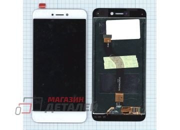 Дисплей (экран) в сборе с тачскрином для Huawei Honor 8 Lite, P8 Lite 2017, P9 Lite 2017 белый