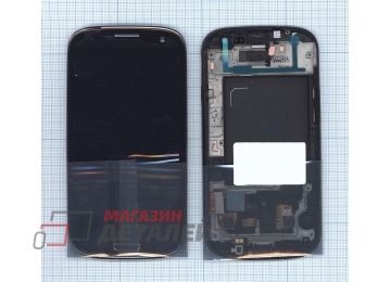 Дисплей (экран) в сборе с тачскрином для Samsung Galaxy S3 Neo GT-I9300I черный с рамкой
