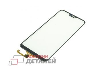 Сенсорное стекло (тачскрин) + OCA плёнка для Huawei P20 Lite. Nova 3E (черный)