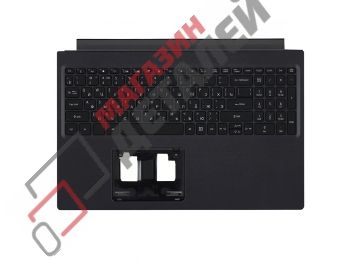 Клавиатура (топ-панель) для ноутбука Acer Aspire 7 A715-41G черная с черным топкейсом