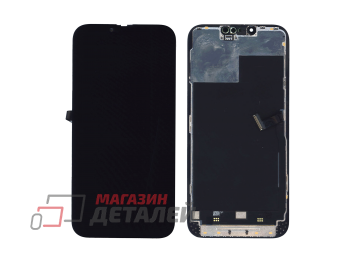 Дисплей (экран) в сборе с тачскрином для iPhone 13 Pro Max черный с рамкой (Premium LCD)