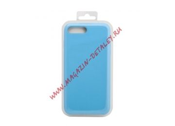 Силиконовый чехол для iPhone 8 Plus/7 Plus Silicone Case (небесно-голубой, блистер) 16