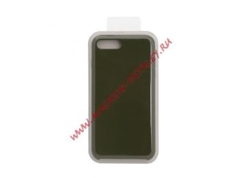 Силиконовый чехол для iPhone 8 Plus/7 Plus Silicone Case (темно-зеленый, блистер) 48
