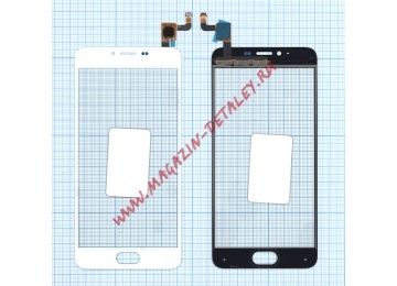 Сенсорное стекло (тачскрин) для Meizu M5 белое