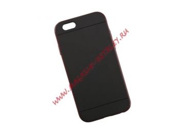 Защитная крышка Bumper Case для iPhone 6, 6s красная с черным