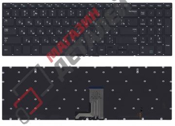 Клавиатура для ноутбука Samsung NP670Z5E-X01 черная с подсветкой