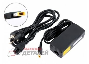 Блок питания VIXION для ноутбука Lenovo 20V 3,25A 65W плоский разъем, черный, с сетевым кабелем