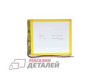 Аккумулятор универсальный 4x70x80 мм 3.8V 3000mAh Li-Pol (2 Pin)