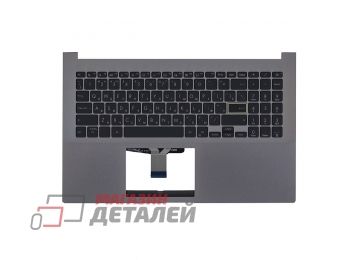 Клавиатура (топ-панель) для ноутбука Asus Vivobook X521 черная с темно-серым топкейсом