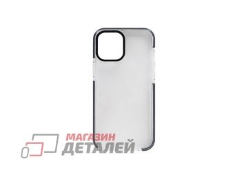 Чехол силиконовый с цветной рамкой для iPhone12 (6.1) черный