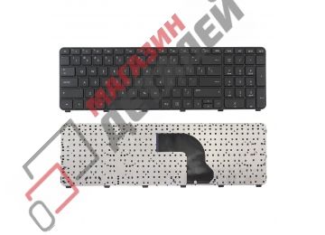 Клавиатура для ноутбука HP dv7-7000 черная с рамкой без подсветки, английские буквы
