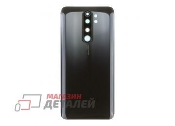 Задняя крышка для Xiaomi Redmi Note 8 Pro со стеклом камеры (черный)