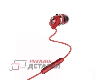Гарнитура вставная REMAX RM-585 Metal Touching красная