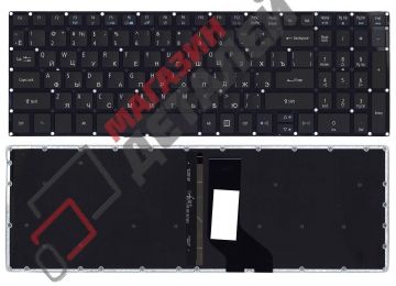 Клавиатура для ноутбука Acer Aspire R5-571T, R5-571TG черная с подсветкой